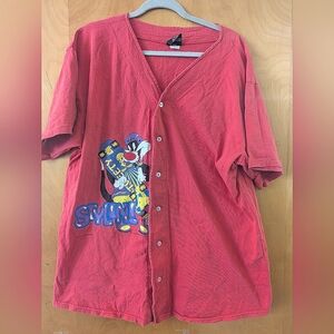 Vintage Looney Toons Button Jersey